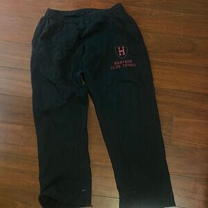 Men’s Black Medium Harvard Club Tennis Sweatpants